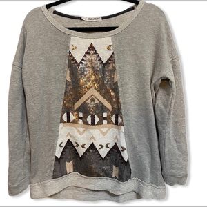 Maurices Aztec sequined pullover crewneck sweatshirt size 0X